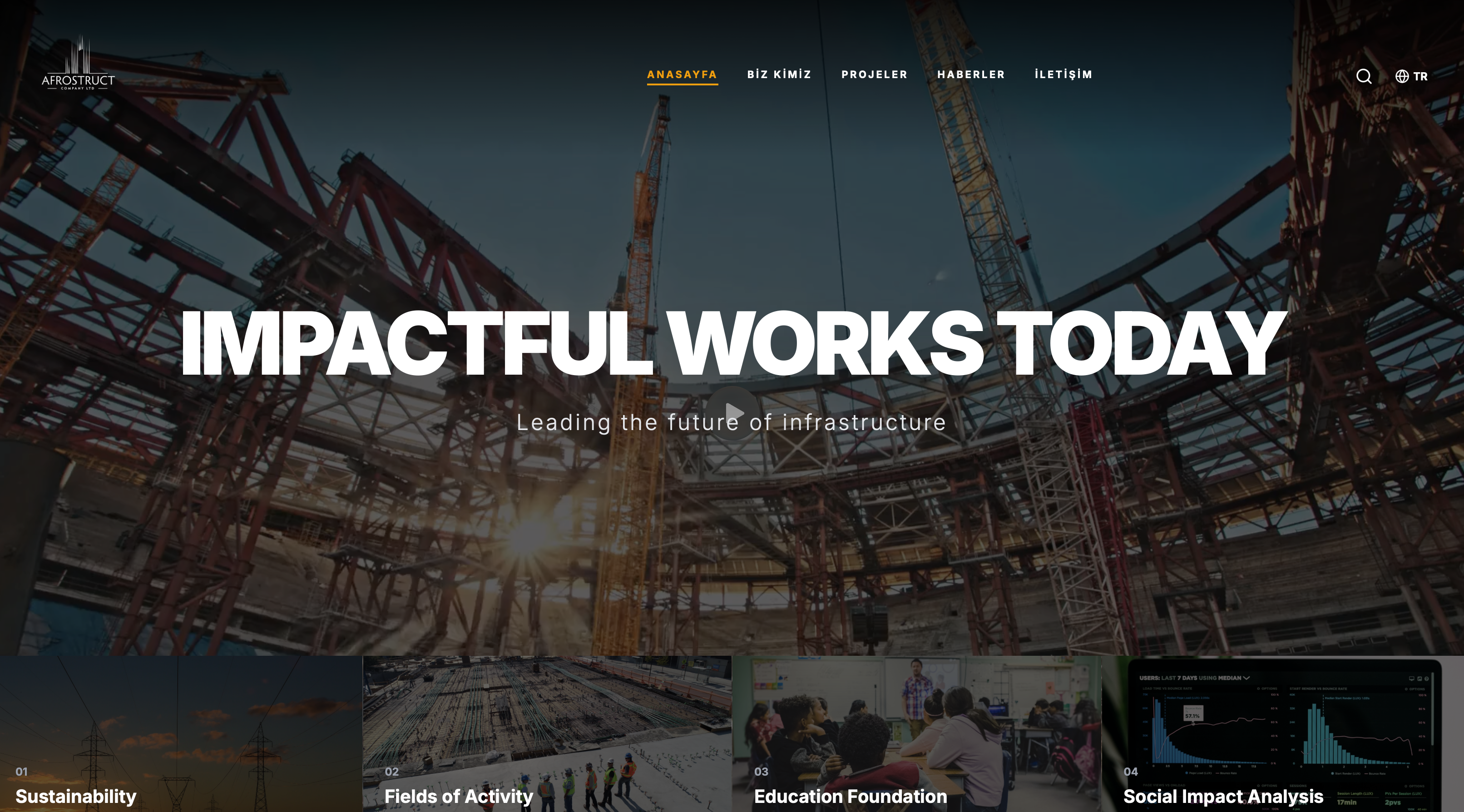 Afrostruct Kurumsal Web Sitesi